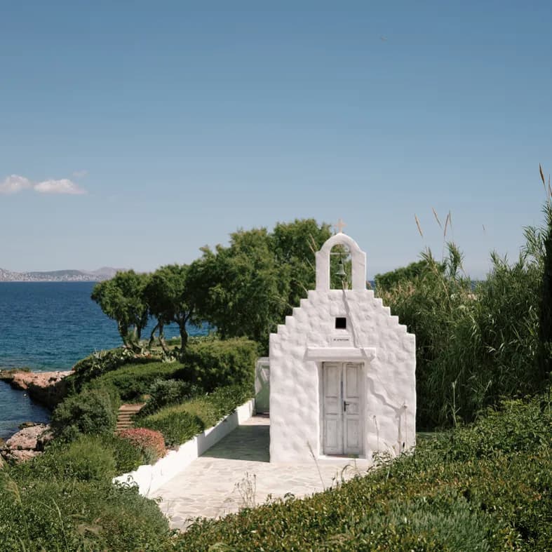 Gallery chapel and gardens beside the sea