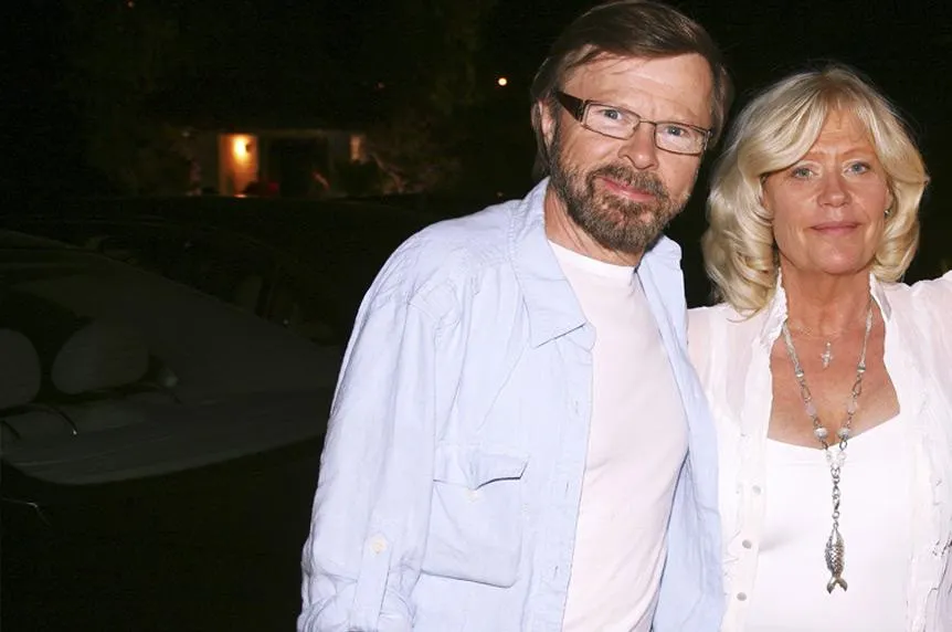 Björn Ulvaeus and Agnetha Fältskog (Abba) at Mamma Mia Party at Island